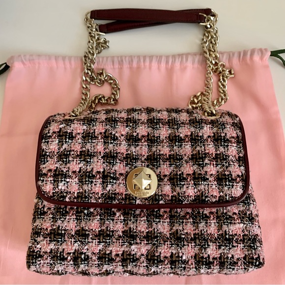 Kate Spade Natalia Tweed Pink Small Crossbody - Picture 4 of 10